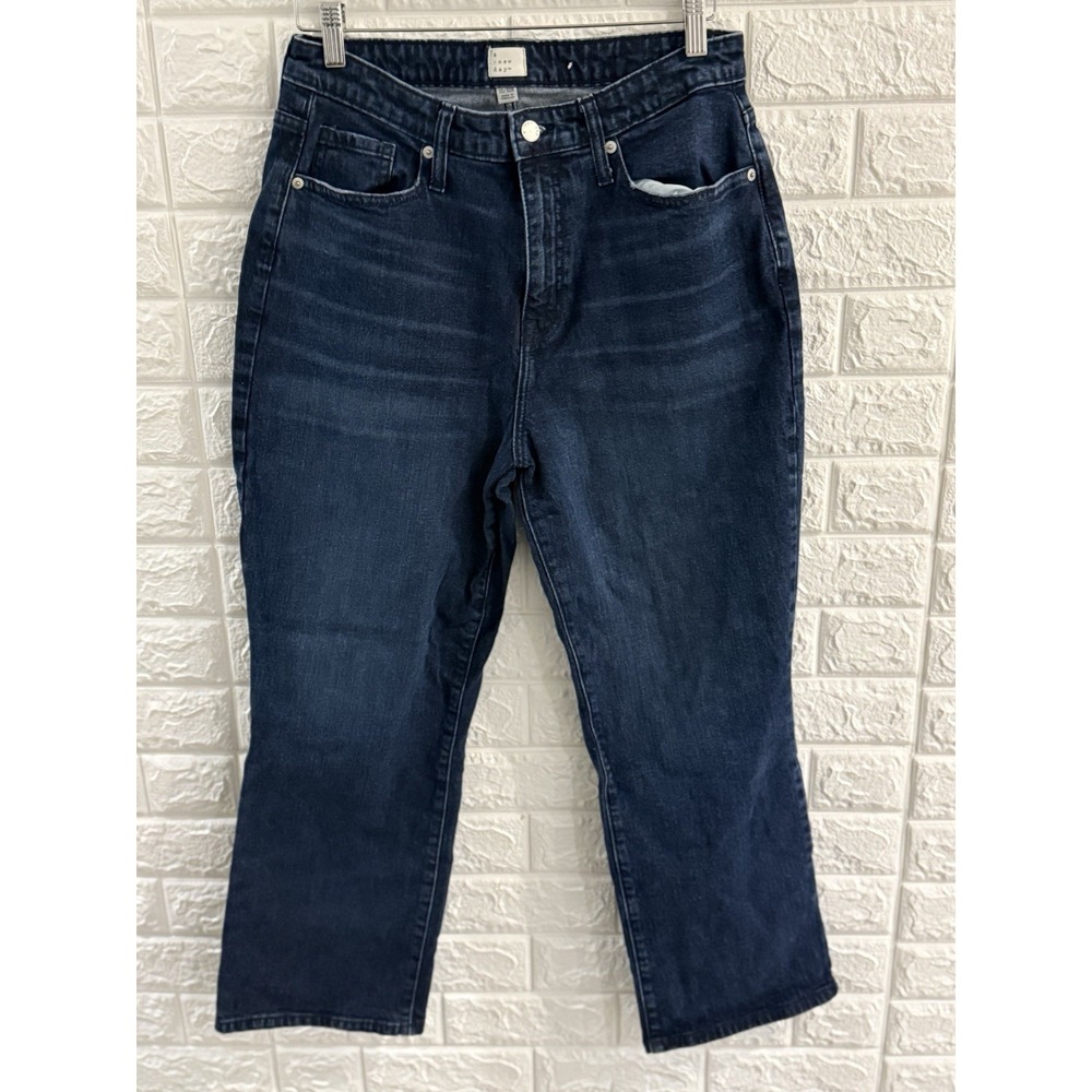 A NEW DAY WOMENS JEANS SIZE 10/30R MOM STYLE‎ HIGH RISE DARK WASH DENIM